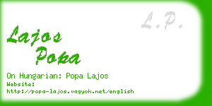 lajos popa business card